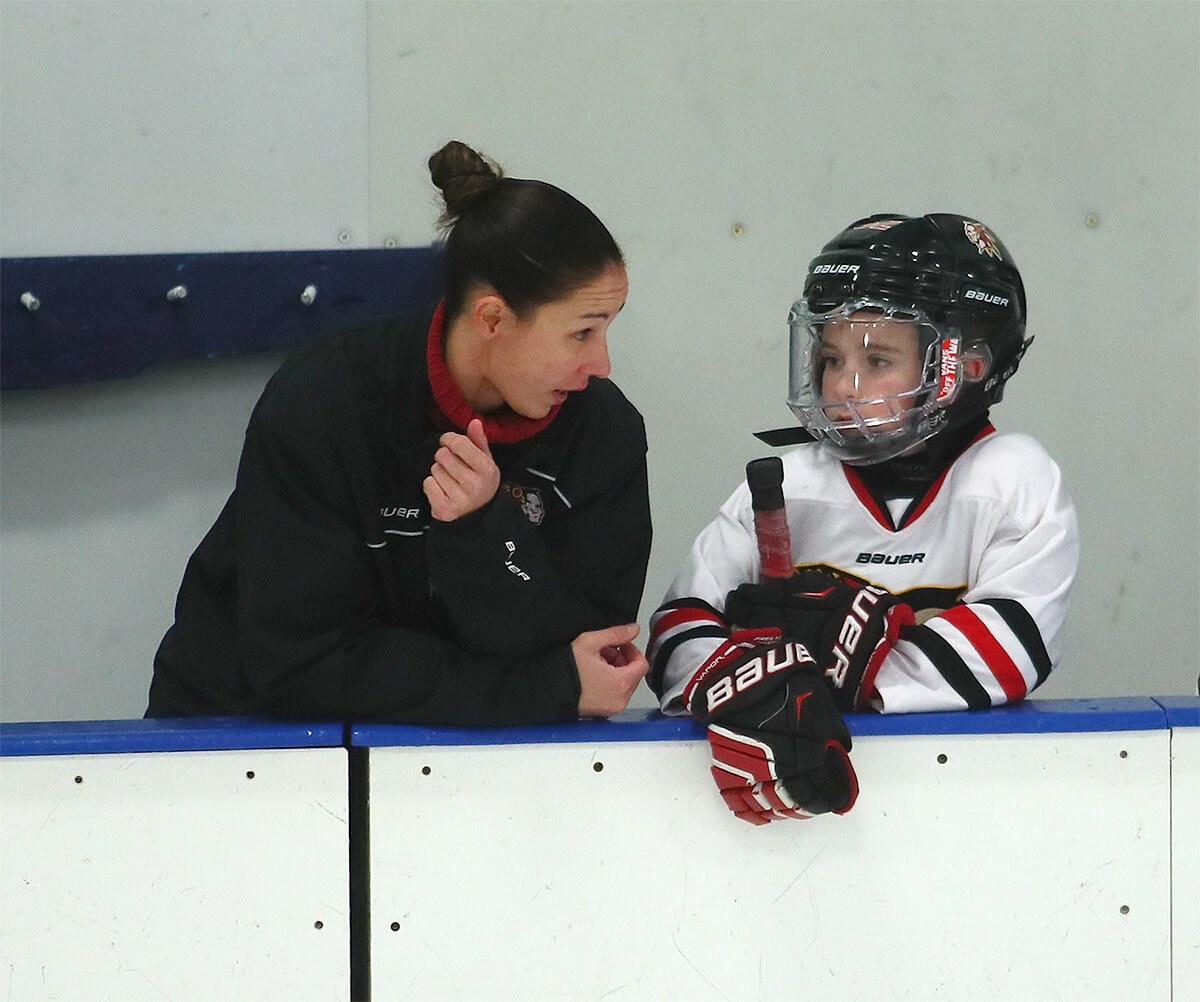 Coach Gill Gallagher and Duncan Rutsch