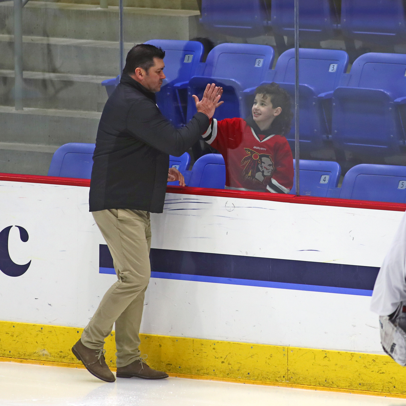 Coach Yvon Corriveau and Henrik Rutsch