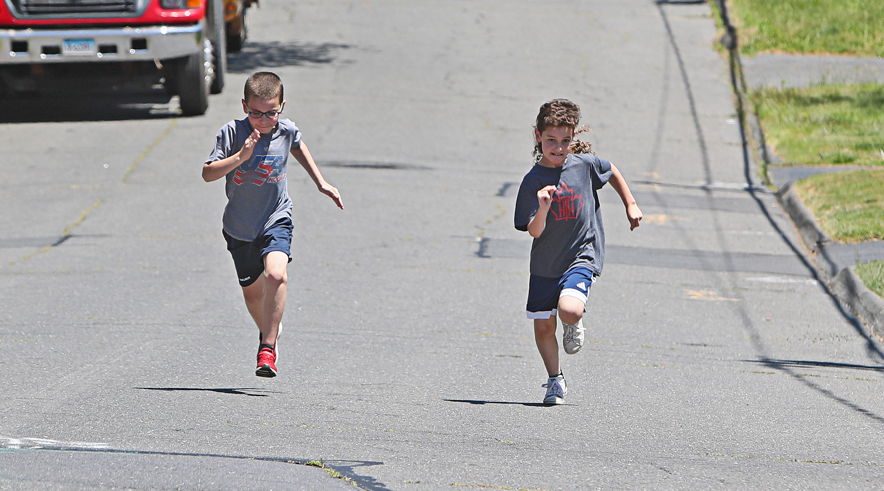 Hill training for hockey players.