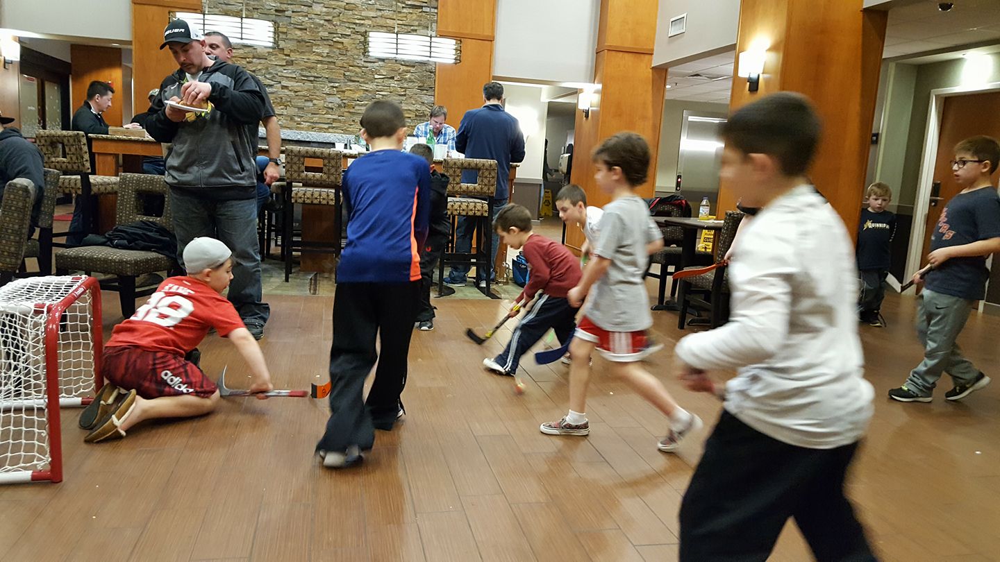 Hotel Lobby Knee Hockey